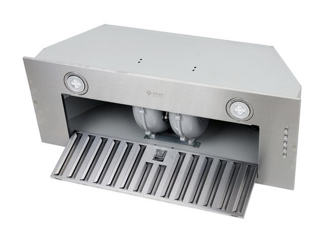 Chef Range Hood R100 30" Built-In / Recessed Kitchen Extractor Compact Design with Stainless Steel 3-Speed Setting with 700 CFM, Energy Saving...