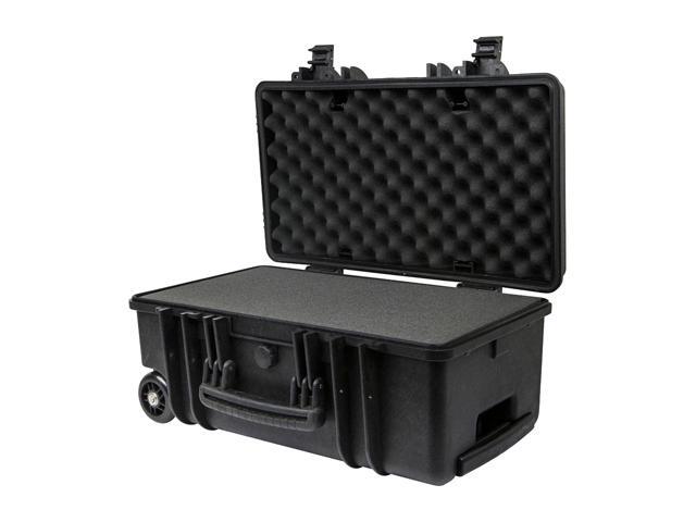 Monoprice Weatherproof Hard Case - 22in x 14in x 10in With Customizable Foam, Shockproof, IP67, Customizable Name Plate