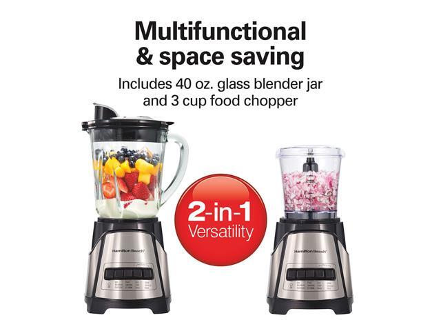 Hamilton Beach 58149J 2-in-1 Blender and Food Chopper, Black