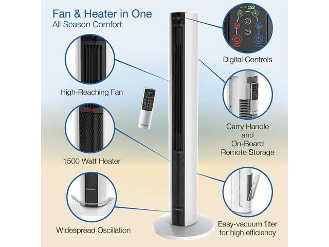 Lasko FH500 1500W Electric All Season Tower Fan & Space Heater with Timer and Remote