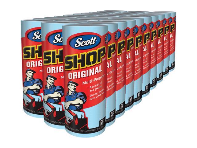 Scott Shop Towels Roll 10 2/5 x 11 Blue 55/Roll 30 Rolls/Carton 75130