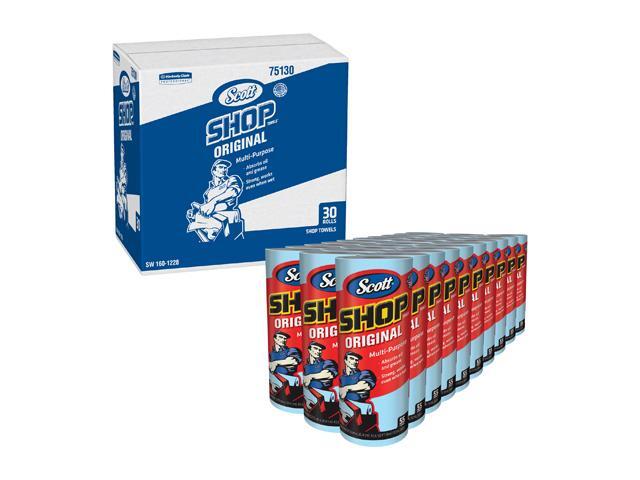 Scott Shop Towels Roll 10 2/5 x 11 Blue 55/Roll 30 Rolls/Carton 75130