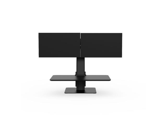 Humanscale QS Eco 2.0 Dual Monitor Arms with Dual Clamp Mount Base - Black (QSE2DMB)