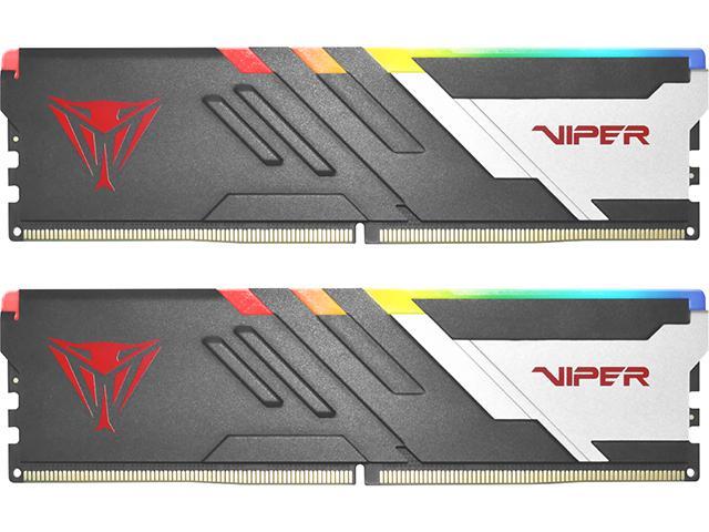 Patriot Memory Viper Venom RGB DDR5 RAM 64GB (2X32GB) 6000MT/s CL36 UDIMM Desktop Gaming Memory Kit - PVVR564G600C36K RAM