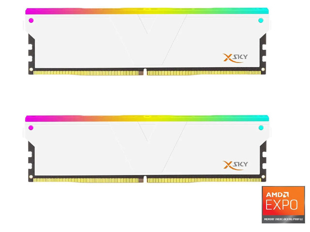 V-COLOR Manta XSky DDR5 32GB (2x16GB) 6000MHz CL30 SK Hynix IC RGB Gaming Desktop Memory Module White, for AMD EXPO TMXSAL1660830WWK