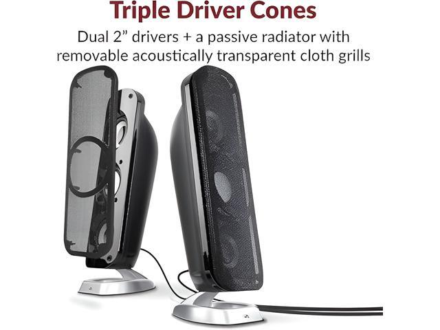 Cyber Acoustics CA-3908 2.1 Multimedia Speaker System with Subwoofer, 92 Watts Peak Power, Deep Bass, Perfect for Music, Movies, and Games on...