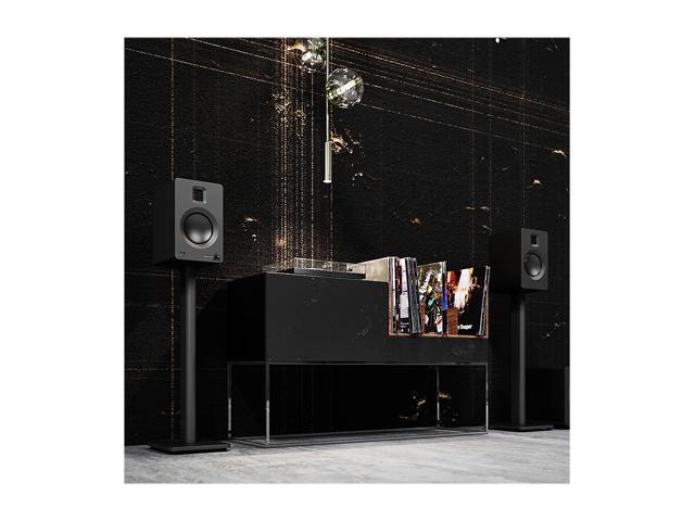 Kanto TUK Premium Powered Bookshelf Speakers with Bluetooth - Pair (Matte Black) - image 5
