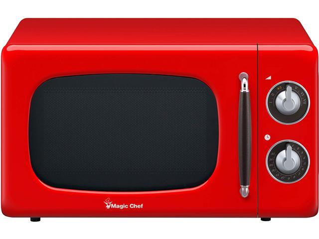 Magic Chef 0.7-Cu. Ft. 700W Retro Countertop Microwave Oven, Red MCD770CR photo