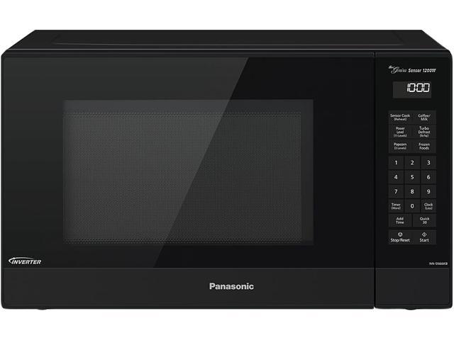 Panasonic 1.2 Cubic Feet Countertop Microwave Oven w/ Inverter Technology, Black (NN-SN66KB)