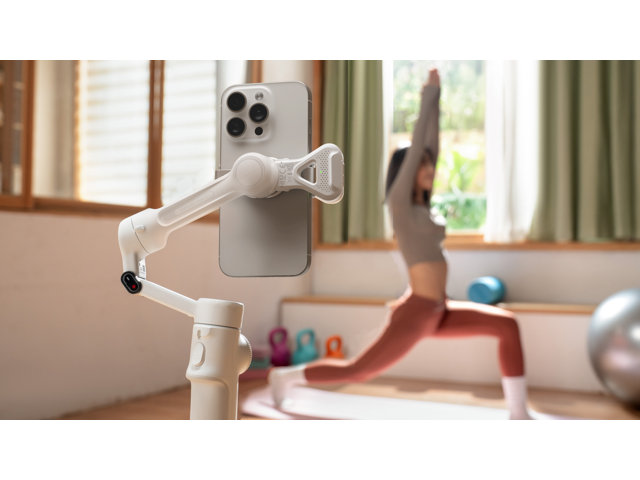 Insta360 - Flow 2 AI Tracker Bundle Gimbal Stabilizer for Smartphones - Summit White - image 3