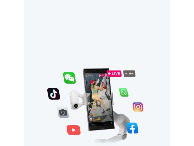 Insta360 - Flow 2 AI Tracker Bundle Gimbal Stabilizer for Smartphones - Stone Gray - image 4