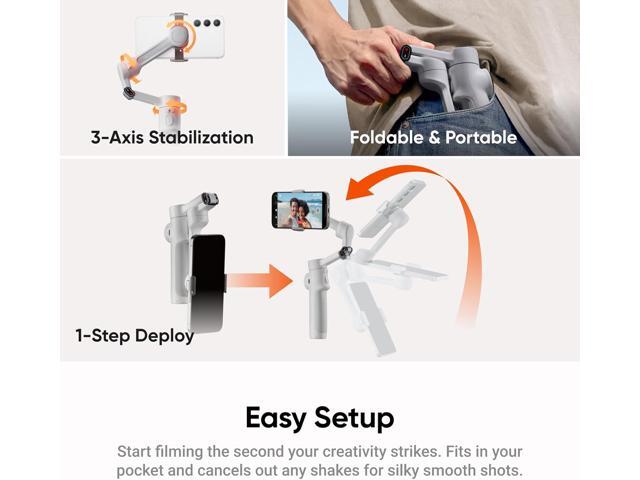 Insta360 - Flow 2 AI Tracker Bundle Gimbal Stabilizer for Smartphones - Stone Gray - image 10