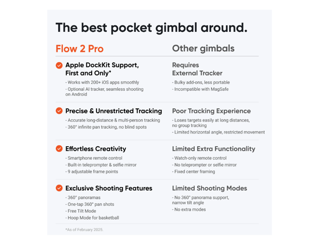 Insta360 - Flow 2 AI Tracker Gimbal Stabilizer for Smartphones - Stone Gray - image 7