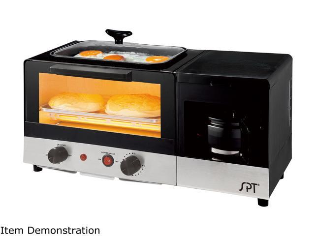 Sunpentown 3-in-1 Breakfast Maker, Stainless Steel & Black BM-1120B