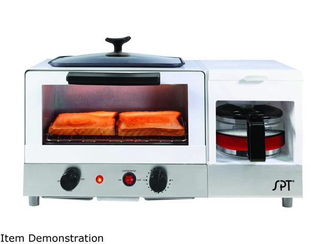 Sunpentown 3-in-1 Breakfast Maker, Stainless Steel & White BM-1120W