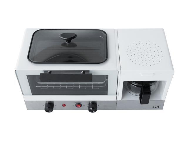Sunpentown 3-in-1 Breakfast Maker, Stainless Steel & White BM-1120W
