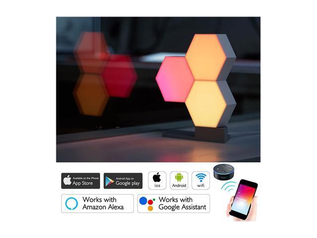 Yescom 11 Pack WiFi Smart LED Light Kit Google Alexa DIY Quantum Lamp Voice Touch Control Home Decoration Indoor