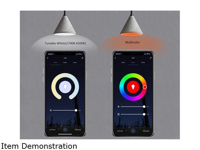 XODO LB1-4PK Smart Wifi BR30 E26 Dimmable Light Bulb Compatible With Google, Alexa - 11W (75W Equivalent) 900LM RGB+W - LED Multi-Color, Adjustable...
