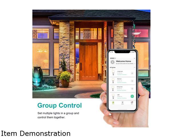 XODO LB4-4PK Smart Wifi B11 E12 Dimmable Ceiling Fan Candle Light Bulb Compatible With Google, Alexa - 5W (30W Equivalent) 350LM RGB+W - LED...