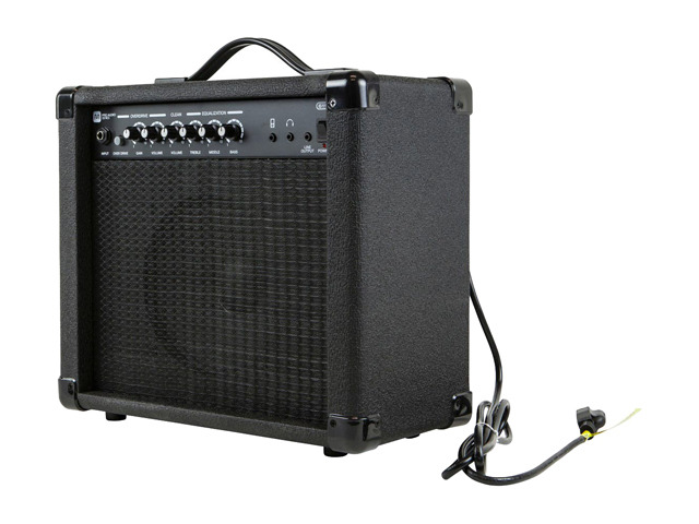 Monoprice 20-Watt 1x8 Guitar Combo Amplifier - Black With 86dB of Gain, 1/4 Inch, Headphone and 3.5mm Aux Mp3 Inputs For Electric Guitars