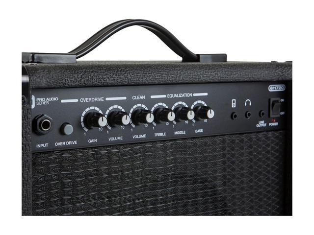 Monoprice 20-Watt 1x8 Guitar Combo Amplifier - Black With 86dB of Gain, 1/4 Inch, Headphone and 3.5mm Aux Mp3 Inputs For Electric Guitars