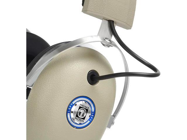 KOSS Pro4AA Studio Quality Over-Ear Headphones, Retro Style, Full-Size, Beige
