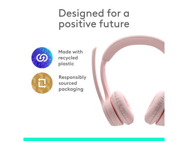 Logitech - Zone 300 Wireless Bluetooth On-ear Headset With Noise-Canceling Microphone - Rose - image 3
