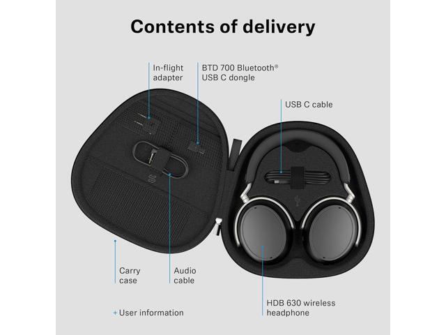 Sennheiser HDB 630 Wireless Over-Ear Headphones - Hi-Res Audiophile Sound, Adaptive Noise Cancellation, Parametric EQ, 60 Hour Battery Life,...