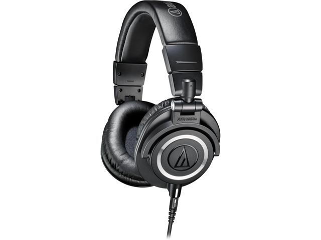 Audio-Technica ATH-M50X Professional Studio Monitor Headphones, Black, Professional Grade, Critically Acclaimed, with Detachable Cable