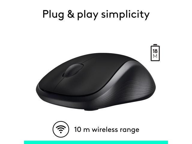 Logitech - M310 Wireless Optical Ambidextrous Mouse - Wireless - Black - image 4