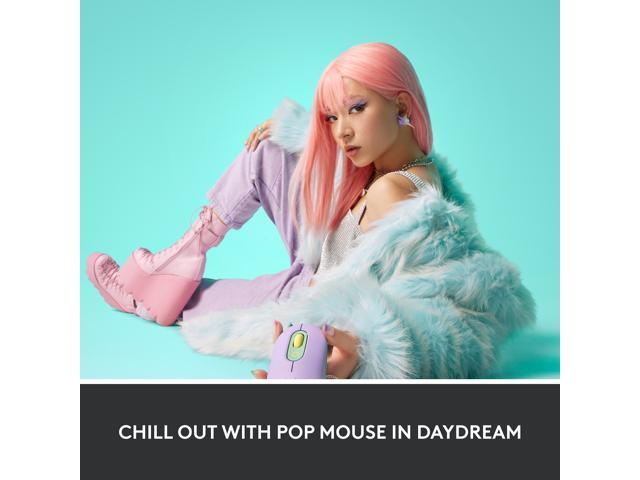 Logitech - POP Mouse WirelessBluetooth Optical Ambidextrous Mouse with Customizable Emojis - Wireless - Daydream Purple (Mint) - image 6