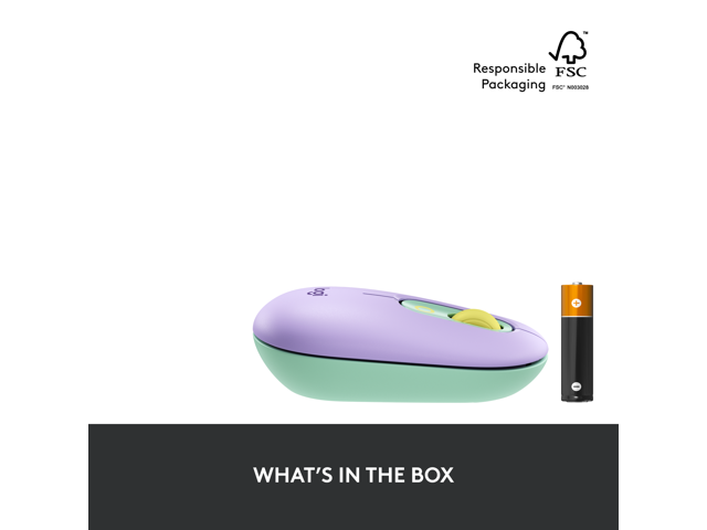Logitech - POP Mouse WirelessBluetooth Optical Ambidextrous Mouse with Customizable Emojis - Wireless - Daydream Purple (Mint) - image 9
