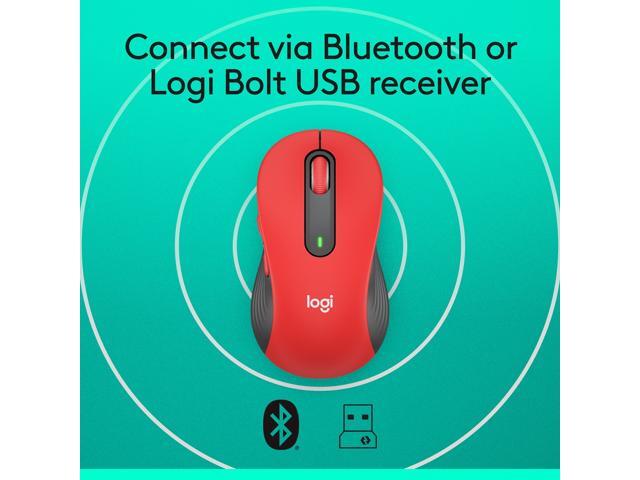Logitech - Signature M650 L Full-size Wireless Optical Scroll Mouse with Silent Clicks - Wireless - Red - image 6