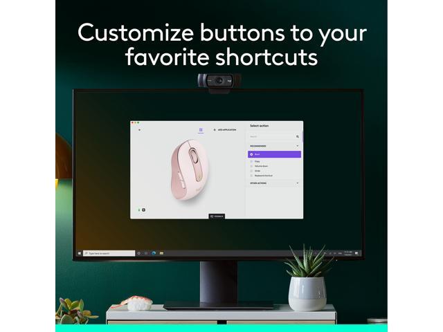 Logitech - Signature M650 Wireless Optical Mouse with Silent Clicks - Wireless - Rose - image 5