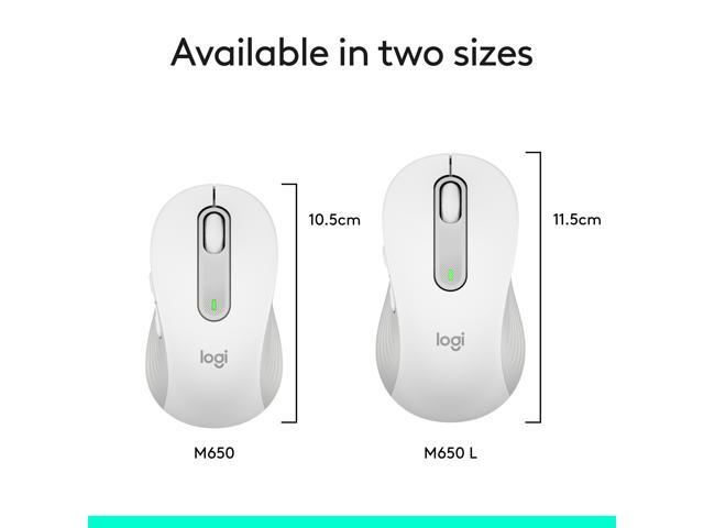 Logitech - Signature M650 Wireless Optical Mouse with Silent Clicks - Wireless - Off-White - image 9