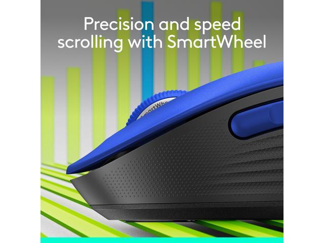 Logitech - Signature M650 L Full-size Wireless Optical Scroll Mouse with Silent Clicks - Wireless - Blue - image 2