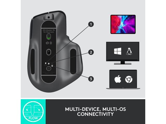 Logitech - MX MASTER 3S Bluetooth Edition for Business Performance Wireless Mouse - Wireless - Graphite - image 8