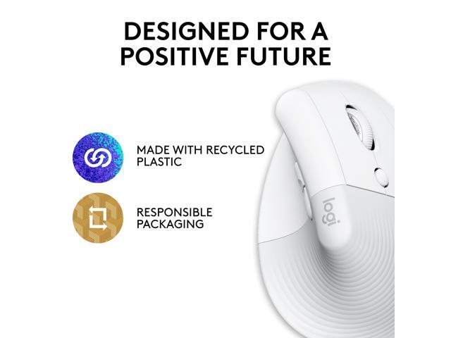 Logitech Lift for Mac Wireless Vertical Ergonomic Mouse, Bluetooth, Quiet Clicks, Silent Smartwheel, 4 Customisable Buttons, for...