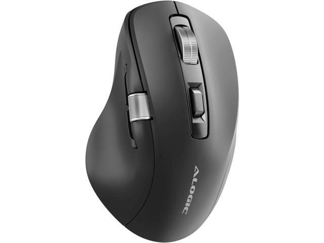 Alogic Bluetooth USB-C Rechargeable 7 Keys Programmable Mouse - Cable/Wireless - Bluetooth/Radio Frequency - 2.40 GHz - Rechargeable - Black - USB...