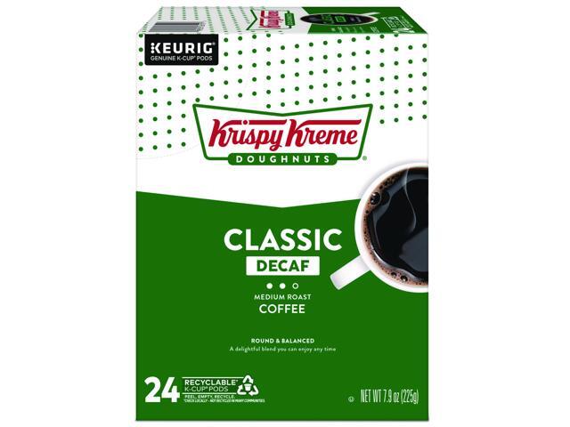 Krispy Kreme Doughnuts Classic Decaf Coffee K-Cups, Keurig Single-Serve K-Cup Pods, Medium Roast Coffee, 24 Count/Box