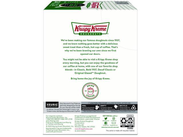 Krispy Kreme Doughnuts Classic Decaf Coffee K-Cups, Keurig Single-Serve K-Cup Pods, Medium Roast Coffee, 24 Count/Box