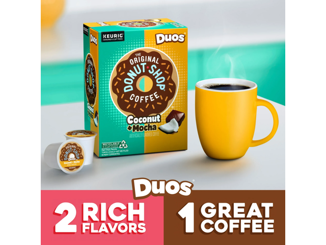 The Original Donut Shop Coconut + Mocha, Keurig Single-Serve K-Cup Pods, Flavored Medium Roast Coffee, 24 Count/Box