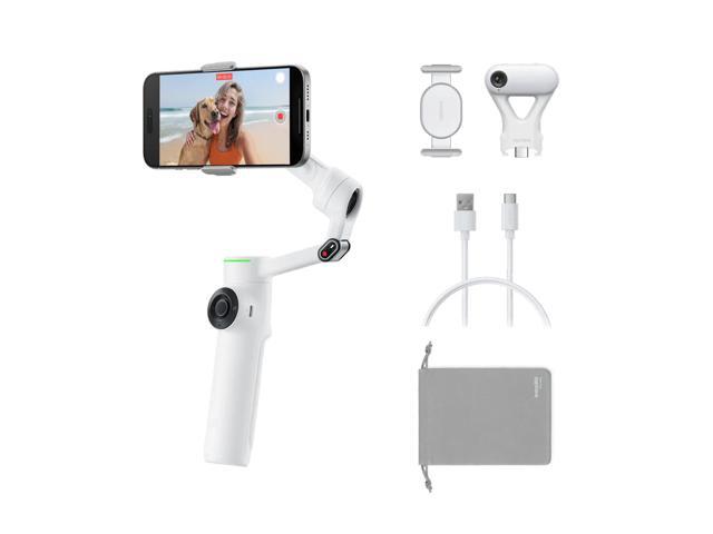 Insta360 Flow 2 Pro 3-Axis AI-Powered Smartphone Gimbal Stabilizer AI Tracker Bundle, Summit White