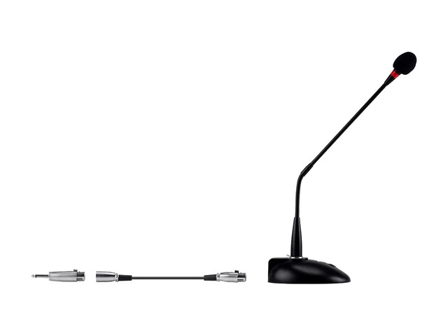 Monoprice 114891 Commercial Audio Desktop Paging Microphone with On/Off Button (NO LOGO)
