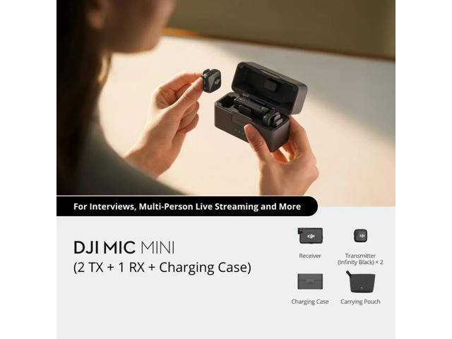 DJI - Mic Mini Wireless Omnidirectional Microphone System - Black - image 2