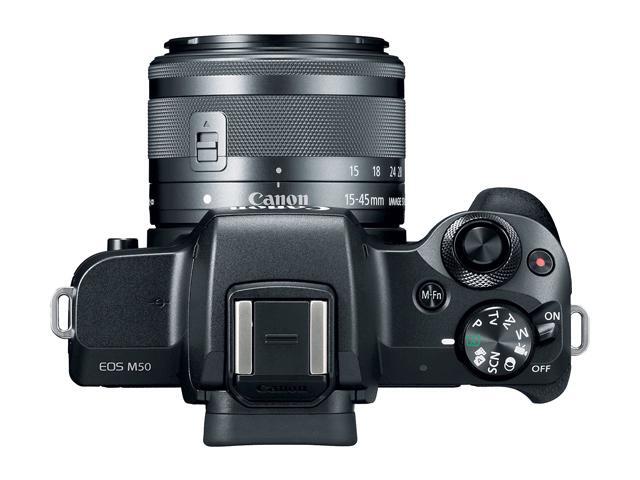 Canon EOS M50 Mirrorless Digital Camera with 15-45mm Lens + Flash + UV FLD CPL Filter Kit + Wide Angle & Telephoto Lens + Camera Case + Tripod +...
