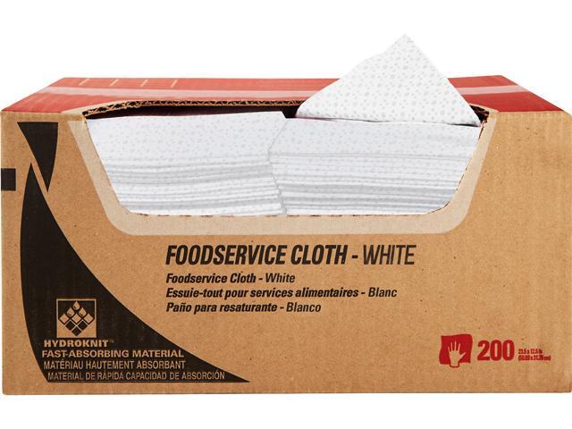 WypAll X50 Extended Use Foodservice Towels Reusable Cloths (06053), Quarterfold, White, 1 Box, 200 Sheets
