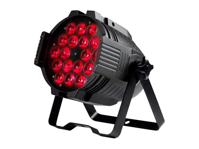 Monoprice Stage Wash PAR Stage Light (RGBWA-UV) 18 Watt, x 18 LED, 6-channel and 10-channel DMX modes - Stage Right Series