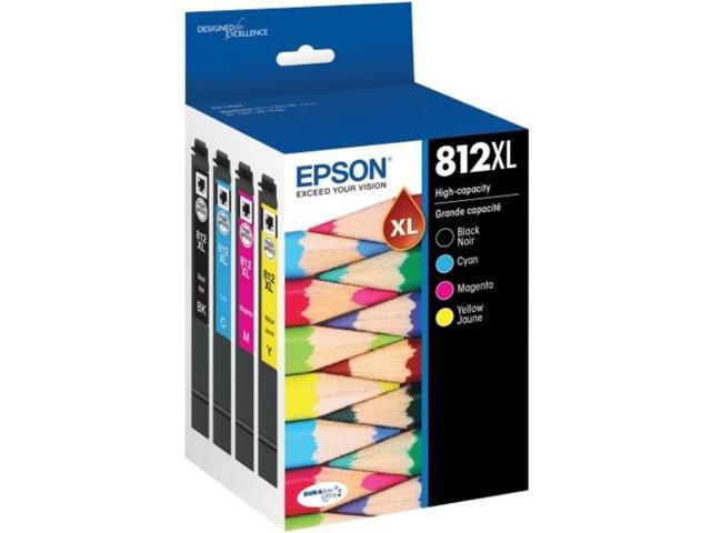 Epson 812XL DURABrite Ultra High Yield Inkjet Ink Cartridge - Single Pack - Cyan, Black, Yellow, Magenta Pack - T812XL-XCS