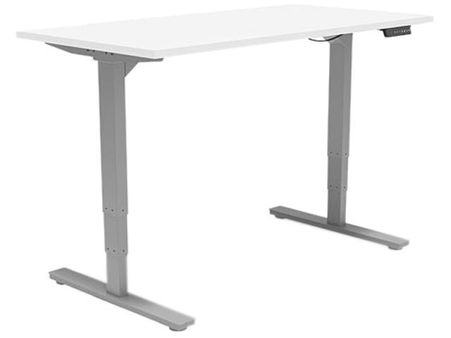 Union & Scale UN56206 Essentials Electric Sit-Stand Desk  White & Aluminum